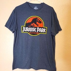Jurassic World Men Charcoal Graphic T Shirt Size L